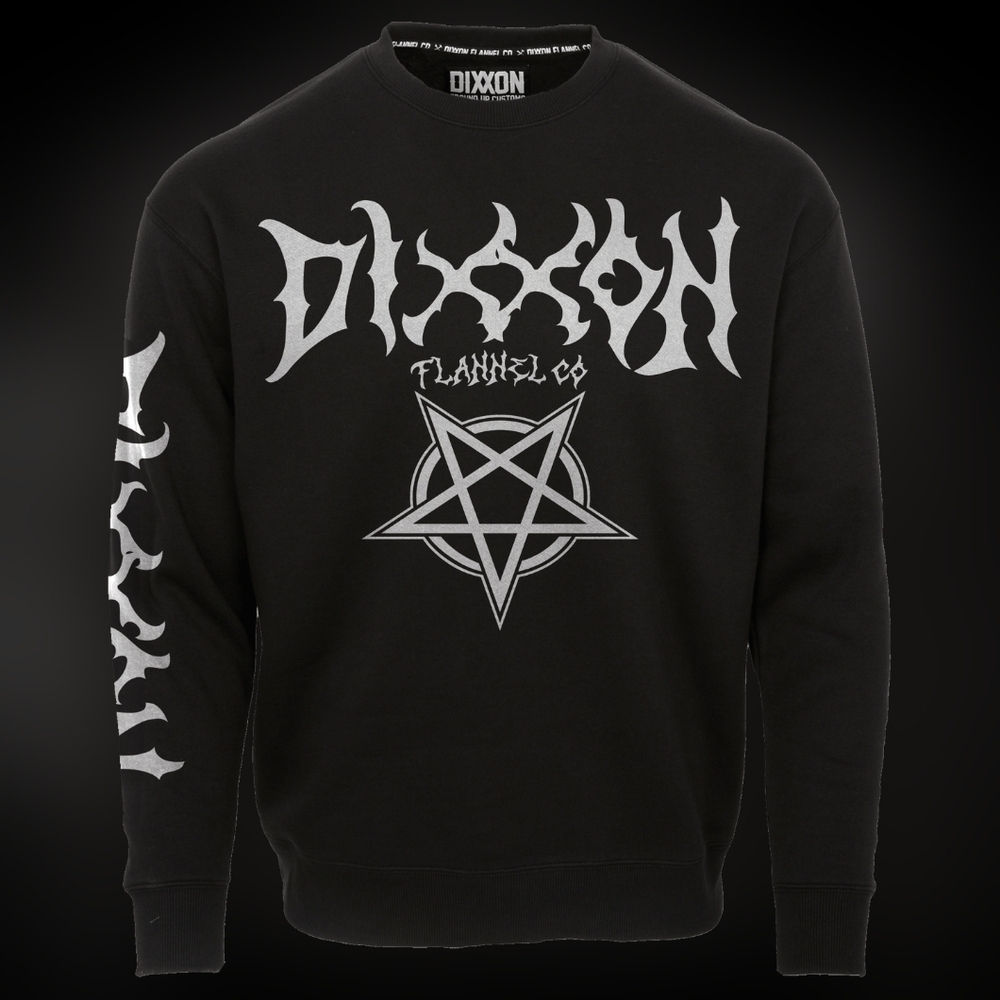 Dixxon Pentagram Crewneck Sweatshirt Size 4X Black New! 🖤